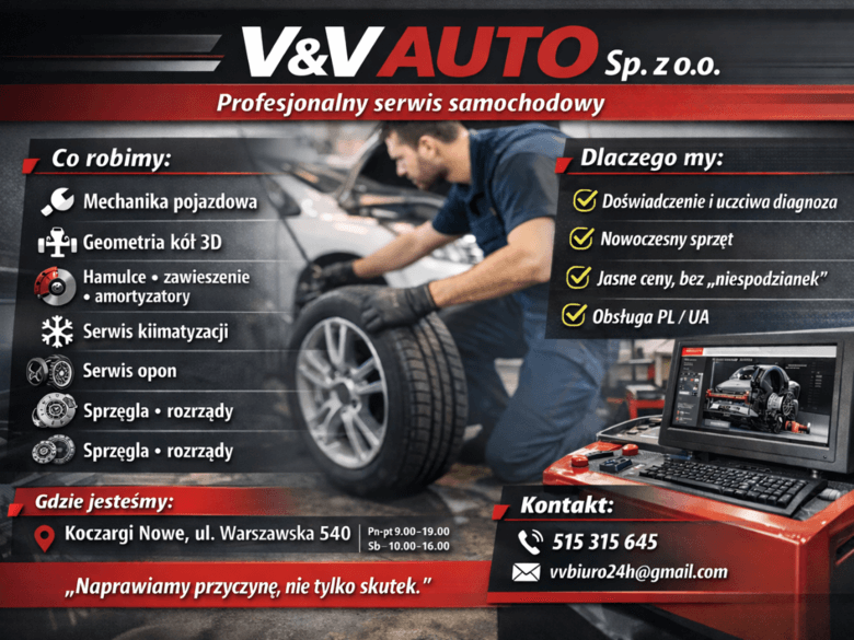 V&V AUTO SERWIS wymiana opon