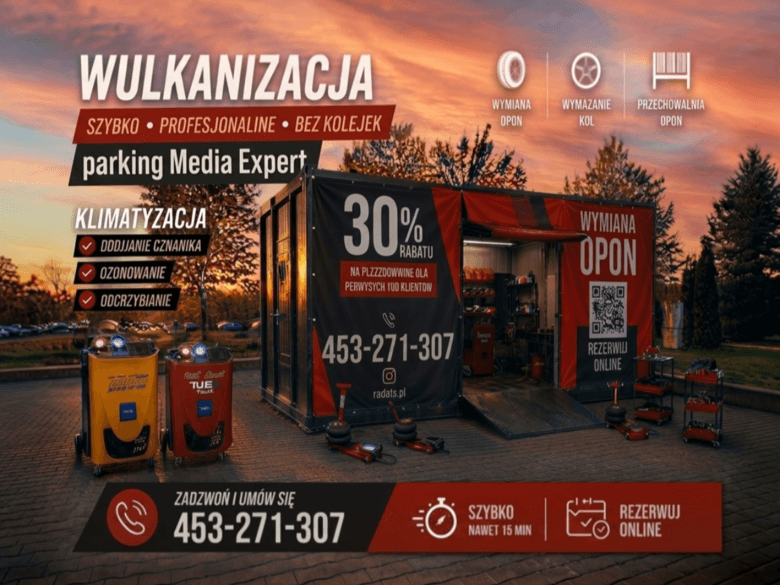 Media Zagórze WULKAN wymiana opon
