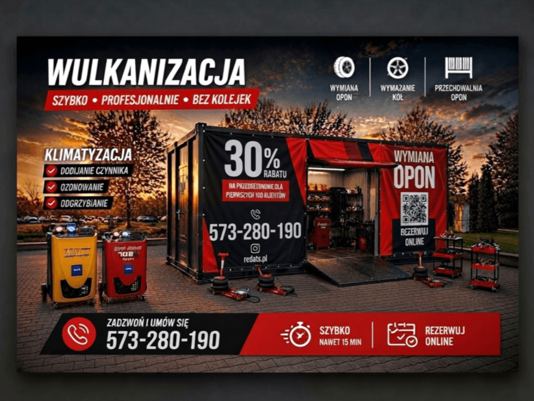 Mydlice WULKAN wymiana opon